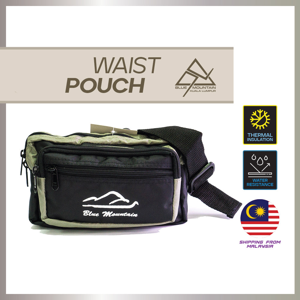 Blue Mountain 3L Waist Pouch Signature Air Ventilation YKK Zipper Out door Ready Stock Malaysia