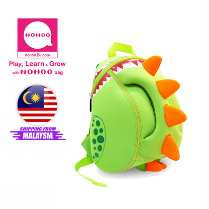 NOHOO Kid Dino Diny 3D Design Children Boy Travel School Bag Beg Sekolah Bags A4