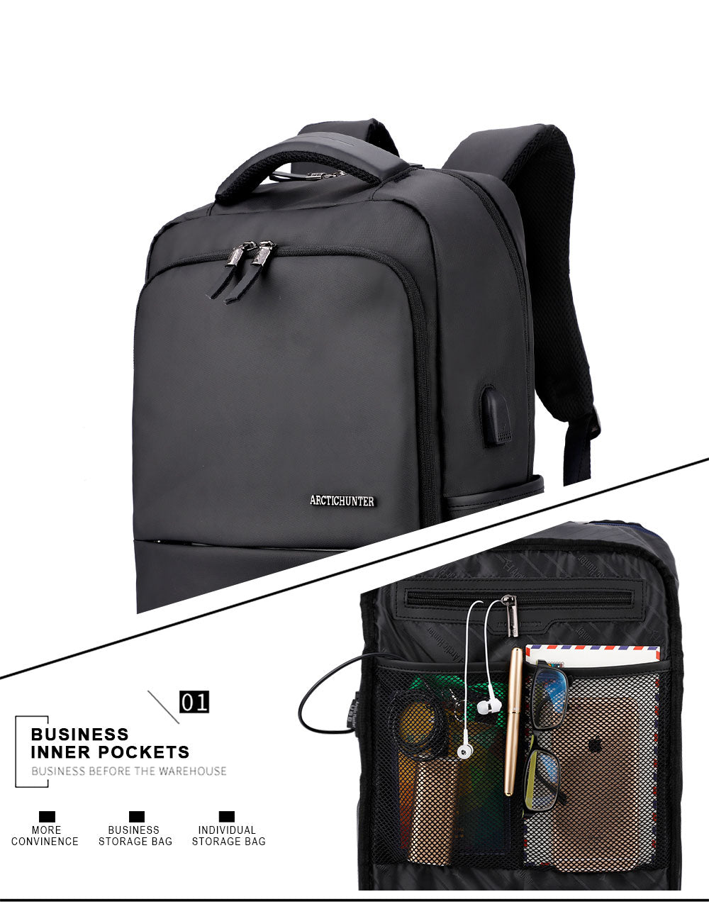 Arctic Hunter i-Classic Backpack (15.6" Laptop)