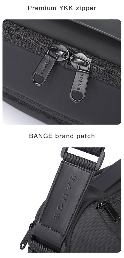 Bange Nomad Messenger Shoulder Anti Theft Sling Bag Crossbody Men Korean Style Sling Bag Waterproof USB (7.9" tablet)