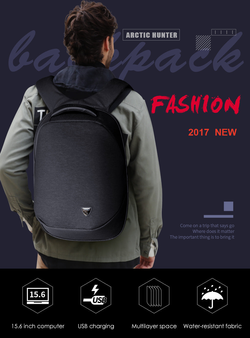 Arctic Hunter i-Omni Backpack (15.6" Laptop)