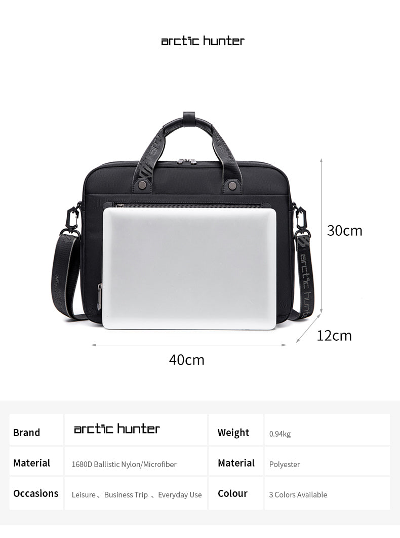 Arctic Hunter i-Dooms Business Smart Multiple Compartment Briefcase Laptop Sling Bag (15.6")