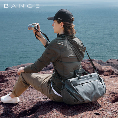 Bange Curve 35L Travelling Bag Gym Bag Big Capacity Bag Sling Bag Dry and Wet Seperation Duffel Bag