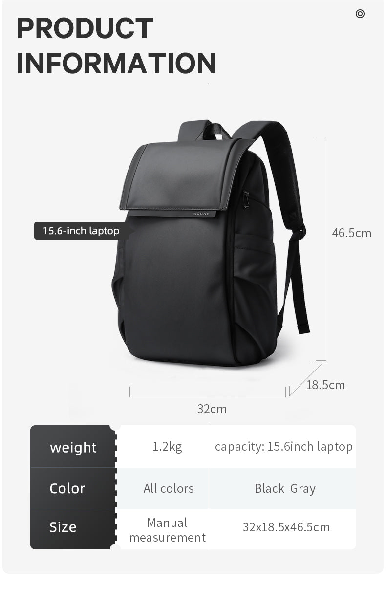 Bange Bowler Laptop Backpack Water-Resistant and Multi Compartment Business Professional Travel (15.6")