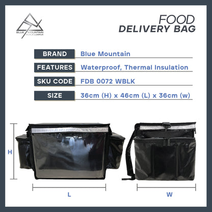 Blue Mountain 62L THERMAL INSULATED FOOD DELIVERY BAG (Custom size)