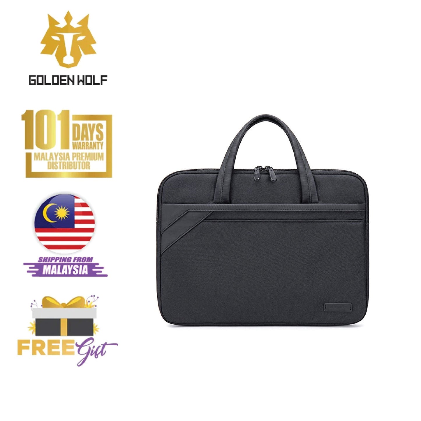 Golden Wolf i-Owen Laptop Briefcase (Oxford Material)