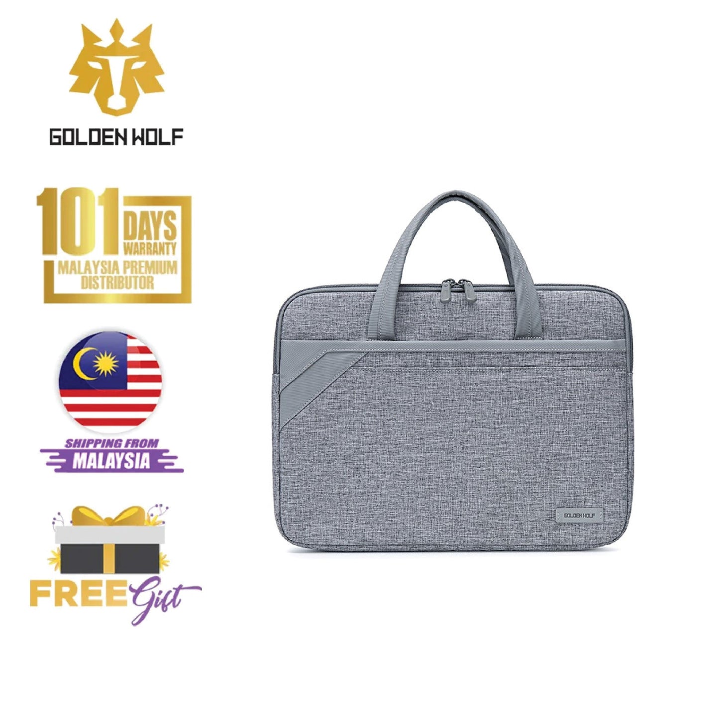 Golden Wolf i-Owen Laptop Briefcase (Oxford Material)