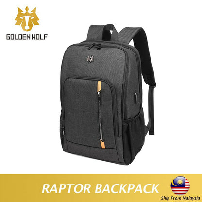 Golden Wolf Raptor Backpack (14" Laptop)