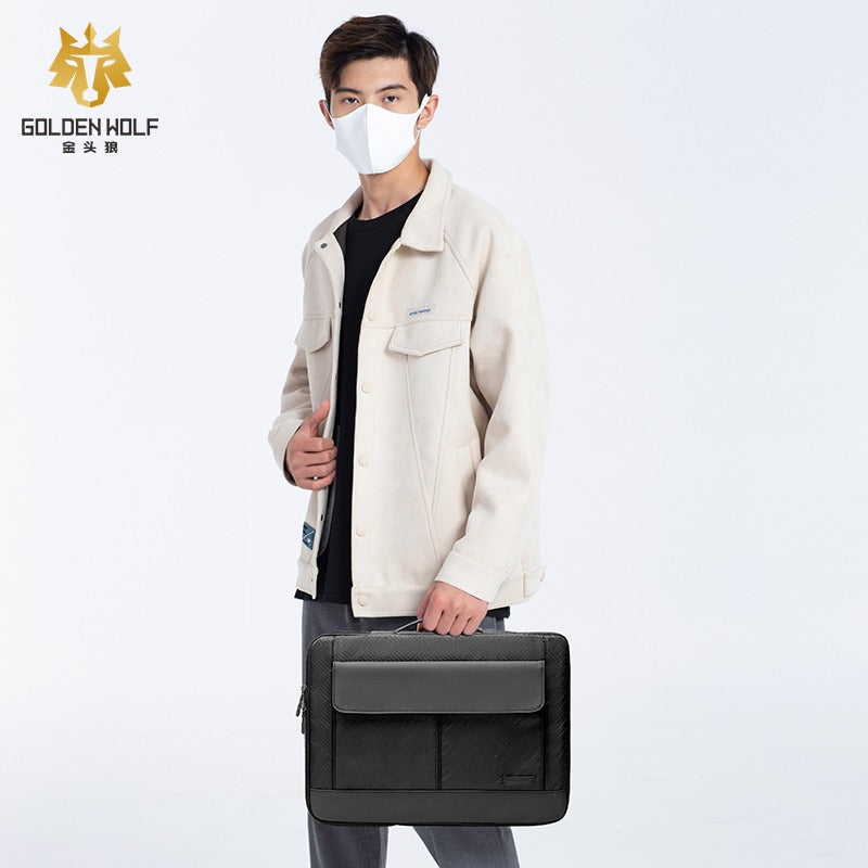 Golden Wolf i-Finn Laptop Briefcase (Polyester Material)